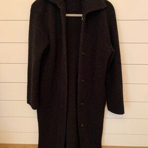 Wool Long Tench Coat- XS